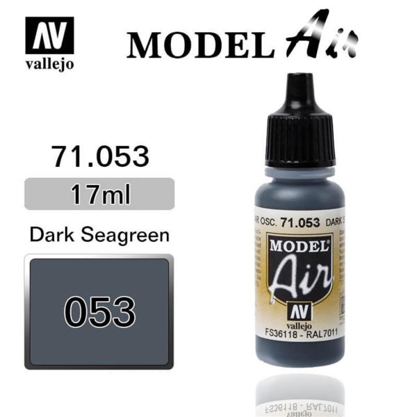 17 ml. Dark Sea Gray Model Air Serisi Maket Boyası, Vallejo 71053
