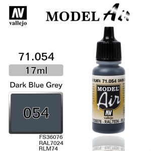 17 ml. Dark Grey Blue Model Air Serisi Maket Boyası, Vallejo 71054