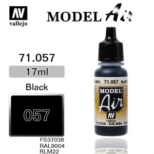 17 ml. Black Model Air Serisi Maket Boyası, Vallejo 71057
