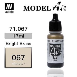 17 ml. Bright Brass Model Air Serisi Maket Boyası, Vallejo 71067