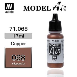 17 ml. Bakır Model Air Serisi Maket Boyası, Vallejo 71068