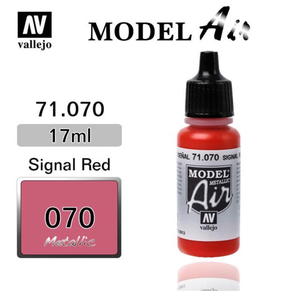 17 ml. Signal Red Model Air Serisi Maket Boyası, Vallejo 71070