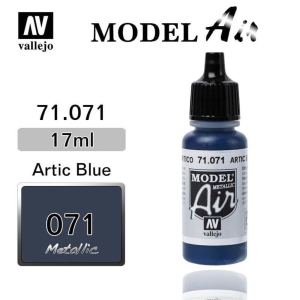 17 ml. Artic Blue Metal Model Air Serisi Maket Boyası, Vallejo 71071