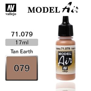 17 ml. Tan Earth Model Air Serisi Maket Boyası, Vallejo 71079