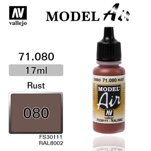 17 ml. Rust Model Air Serisi Maket Boyası, Vallejo 71080