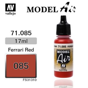 17 ml. Ferrari Red Model Air Serisi Maket Boyası, Vallejo 71085