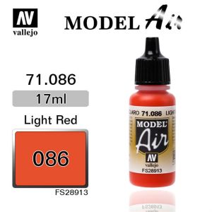 17 ml. Light Red Model Air Serisi Maket Boyası, Vallejo 71086