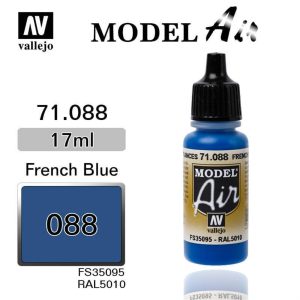 17 ml. French Blue Model Air Serisi Maket Boyası, Vallejo 71088