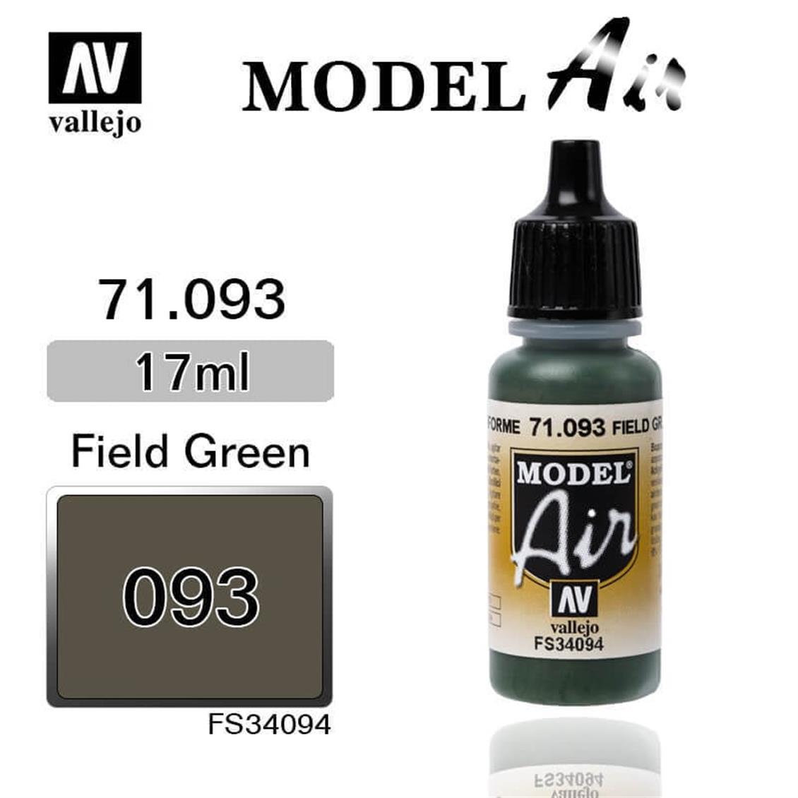 17 ml. NATO Green Model Air Serisi Maket Boyası, Vallejo 71093
