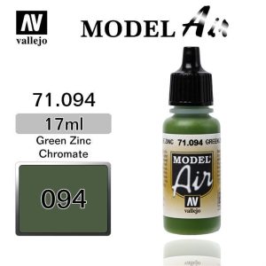 17 ml. Green Zinc Chromate Model Air Serisi Maket Boyası, Vallejo 71094