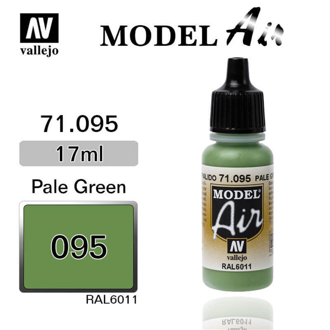 17 ml. Pale Green Model Air Serisi Maket Boyası, Vallejo 71095