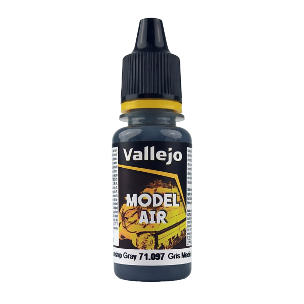 17 ml. Medium Gunship Gray Model Air Serisi Maket Boyası, Vallejo 71097
