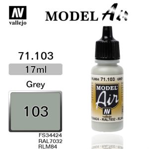 17 ml. Gray Blue RLM84 Model Air Serisi Maket Boyası, Vallejo 71103