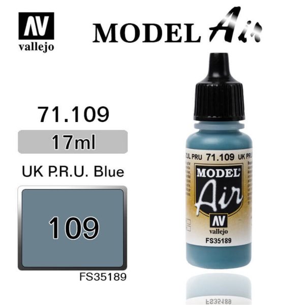 17 ml. Faded P.R.U Blue Model Air Serisi Maket Boyası, Vallejo 71109