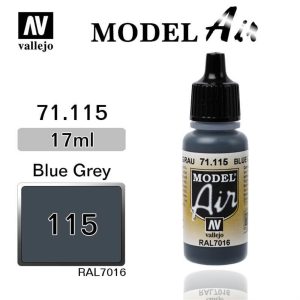 17 ml. Blue Grey Model Air Serisi Maket Boyası, Vallejo 71115