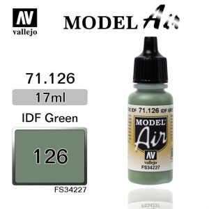 17 ml. IDF Green Model Air Serisi Maket Boyası, Vallejo 71126