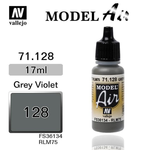 17 ml. Grey Violet Model Air Serisi Maket Boyası, Vallejo 71128