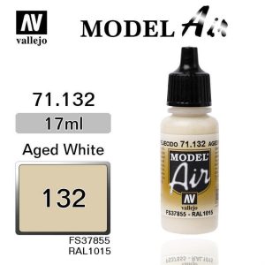 17 ml. Aged White Model Air Serisi Maket Boyası, Vallejo 71132