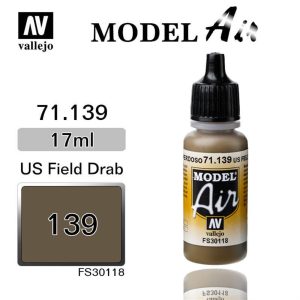 17 ml. US Field Drab Model Air Serisi Maket Boyası, Vallejo 71139