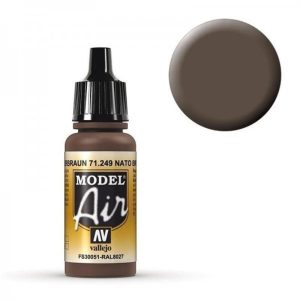 17 ml. NATO Brown Model Air Serisi Maket Boyası, Vallejo 71249