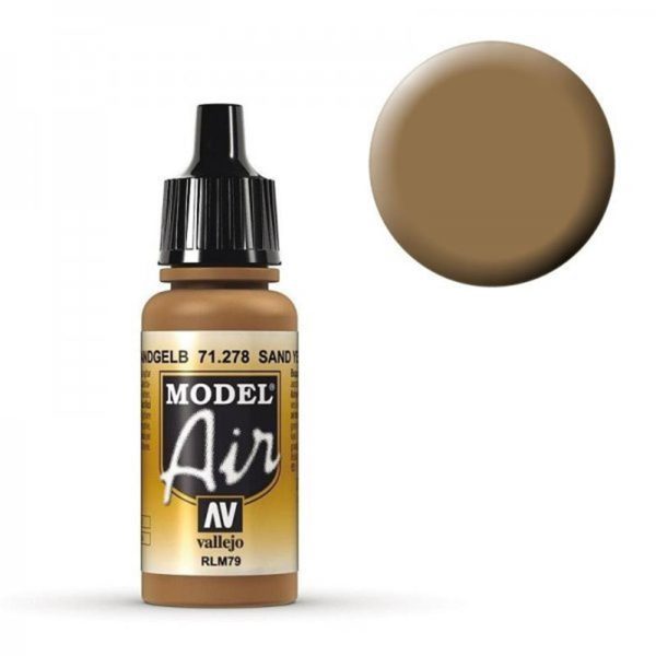 17 ml. Sand Yellow RLM79 Model Air Serisi Maket Boyası, Vallejo 71278