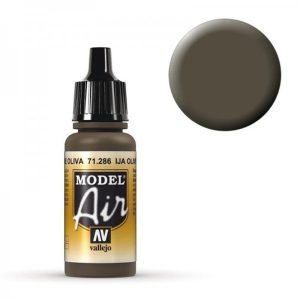 17 ml. UJA Olive Green Model Air Serisi Maket Boyası, Vallejo 71286