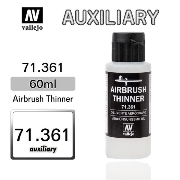 60 ml. Airbrush Thinner, Vallejo 71361