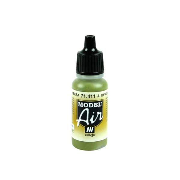 17 ml. A-19F Grass Green Model Air Serisi Maket Boyası, Vallejo 71411