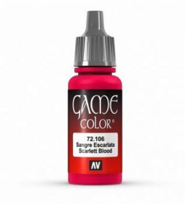 17 ml. Scarlett Blood Game Color Serisi Maket Boyası, Vallejo 72106