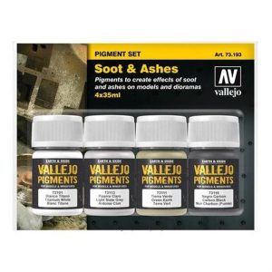 4X35 ml. Soot & Ashes Maket Boyası Pigment Seti, Vallejo 73193