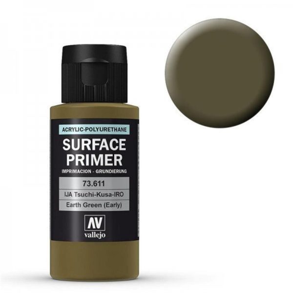 60 ml. IJA Tsuchi Kusa IRO Earth Green (early) Astar Maket Boyası, Vallejo 73611