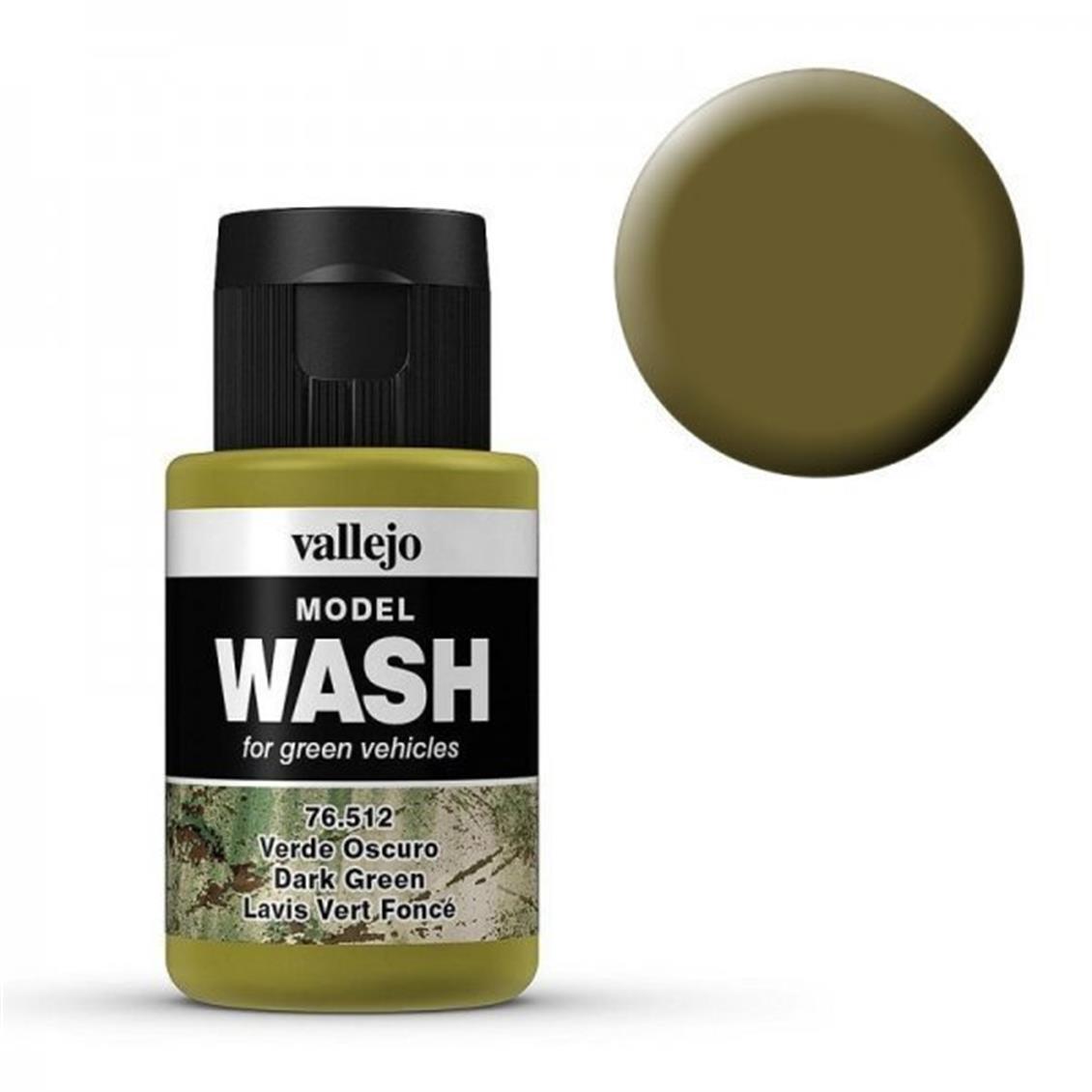 35 ml. Dark Green Wash Serisi Maket Boyası, Vallejo 76512