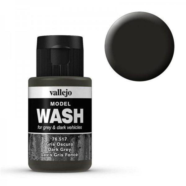 35 ml. Dark Grey Wash Serisi Maket Boyası, Vallejo 76517