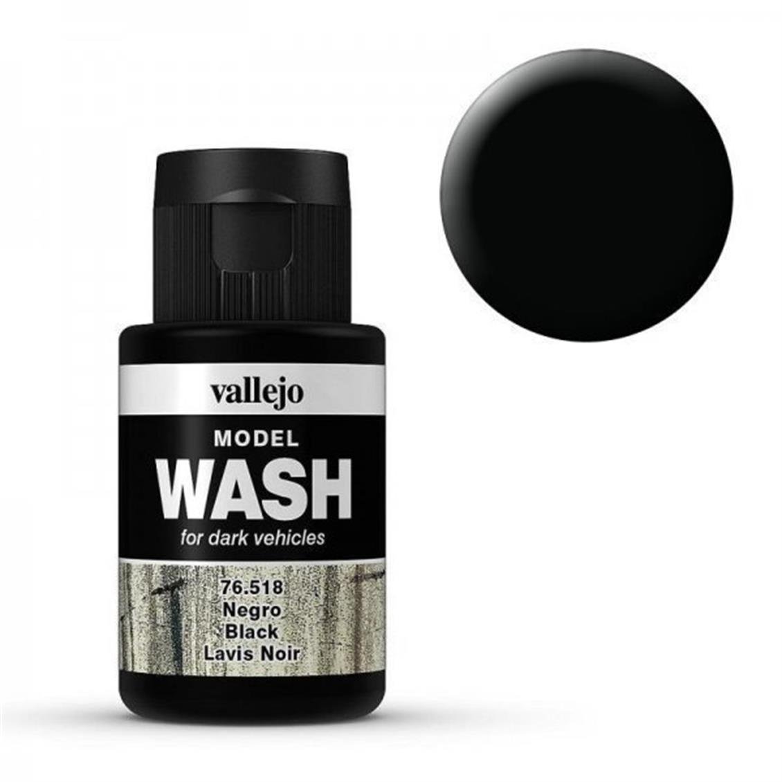 35 ml. Black Wash Serisi Maket Boyası, Vallejo 76518