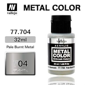 32 ml. Pale Burnt Metal Metal Color Serisi Maket Boyası, Vallejo 77704