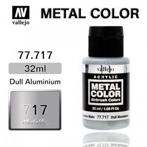 32 ml. Dull Aluminium Metal Color Serisi Maket Boyası, Vallejo 77717