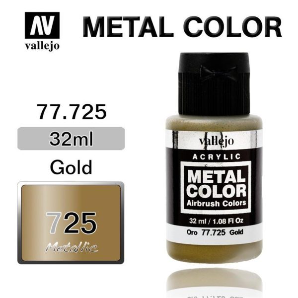 32 ml. Altın Metal Color Serisi Maket Boyası, Vallejo 77725