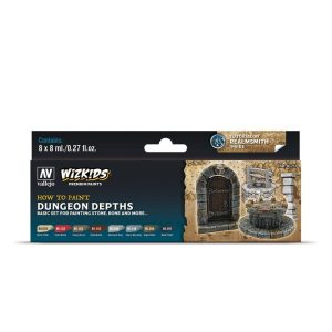 8x8 ml. Dungeon Dephts Wizkits Serisi Maket Boyası Seti, Vallejo 80251