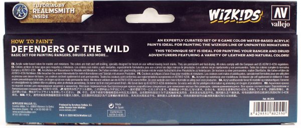 8X8 ml. Defenders of the Wild Wizkits Serisi Maket Boyası Seti, Vallejo 80255 - Görsel 2
