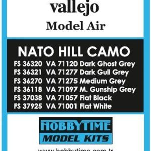 Vallejo Model Air-Nato Hill 2 Camo Boya Seti -6 Ad, Hobbytime