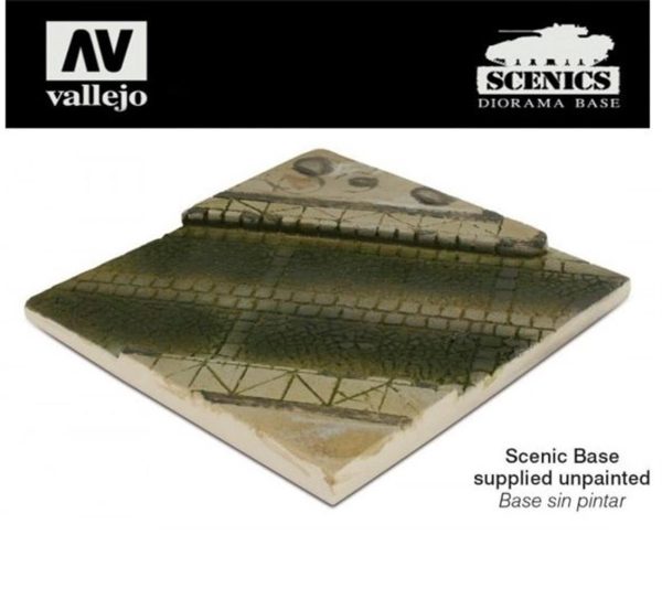 Döşeme Taşlı Cadde Kesiti 14x14 cm. Manzara Serisi Model Aksesuarı, Vallejo SC001