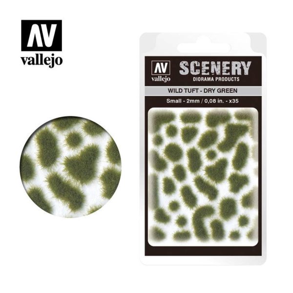Dry green 2 mm. Hazır Çayır Dokusu, Vallejo SC401