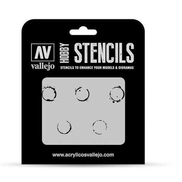 1/35 Yağ Varili Şemaları Esnek Boya Şablonu, Vallejo ST-AFV002