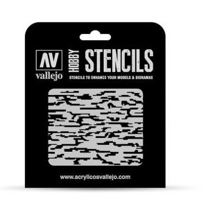 1/32-1/35 Pikselli Modern Kamuflaj Şemalı Esnek Boya Şablonu, Vallejo ST-CAM004