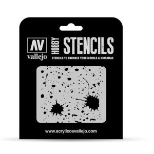 1/35 Sıçrama ve Leke Desenli Esnek Boya Şablonu, Vallejo ST-TX003