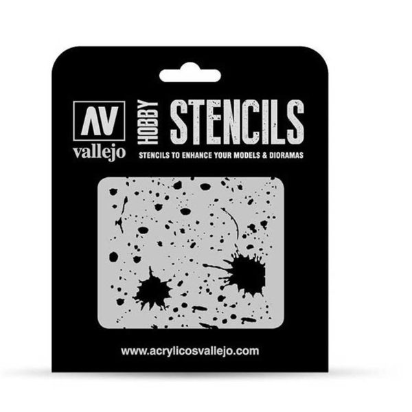 1/35 Sıçrama ve Leke Desenli Esnek Boya Şablonu, Vallejo ST-TX003