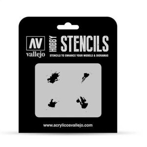 1/35 Akaryakıt Lekeleri Desenli Esnek Boya Şablonu, Vallejo ST-TX004