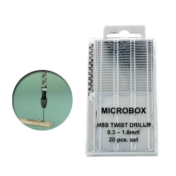 Matkap Ucu Seti 20 Adet 0.3, 1.6 mm. Arası, Vallejo T01001