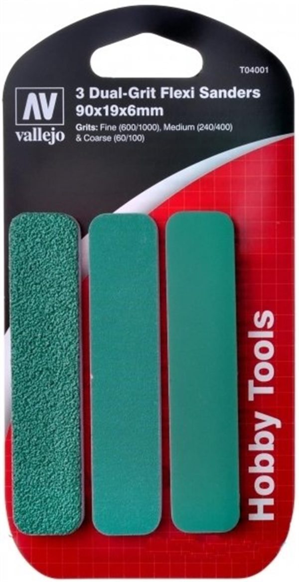 Esnek 60240600 No İnce ve Dar Zımpara Çubuğu (90x19x6mm) 3 Adet, Vallejo T04001
