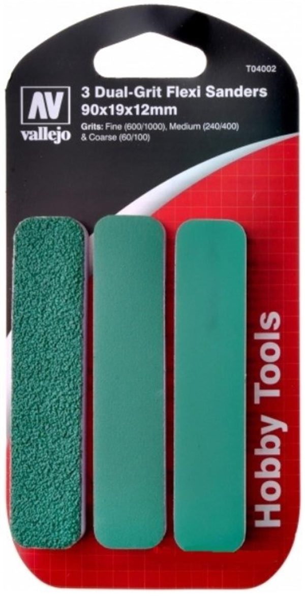 Esnek 60240600 No Kalın ve Dar Zımpara Çubuğu (90x19x12mm) 3 Adet, Vallejo T04002